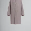 Coats & Jackets>Marni Burgundy Checked Wool Single-breasted Coat BLACKCHERRY