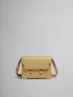 Trunkaroo Bag | Crossbody Bags>Marni Camel Leather Trunkaroo Medium Shoulder Bag NOMAD/BEIGE