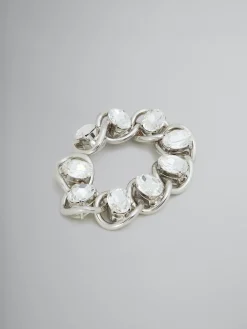 Bracelets>Marni Chunky Chain Bracelet With Rhinestones GLASS