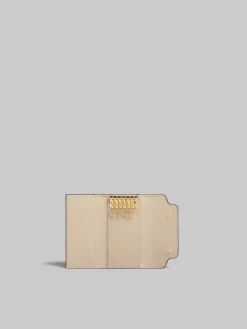 Wallets & Small Leather Goods | Other Accessories>Marni Colour Block Saffiano Leather Keyring TEAGREEN/LIMESTONE/LIGHTCAMEL