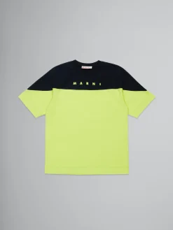 Kids>Marni Colourblock T-shirt With Logo SULPHUR SPRING