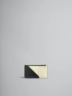Wallets & Small Leather Goods>Marni Cream And Black Tribeca Card Case SHELL/BLACK