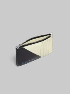 Wallets & Small Leather Goods>Marni Cream And Black Tribeca Card Case SHELL/BLACK
