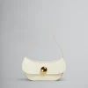 Shoulder Bags>Marni Cream Leather Butterfly Medium Hobo Bag SHELL