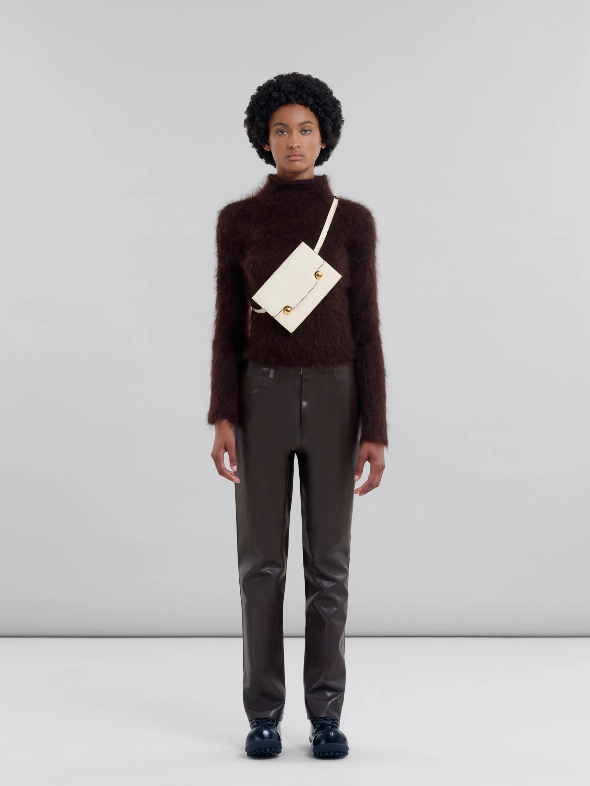 Crossbody Bags | Trunkaroo Bag>Marni Cream Leather Trunkaroo Bum Bag SHELL
