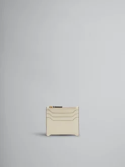Wallets & Small Leather Goods>Marni Cream Leather Trunkaroo Card Case SHELL