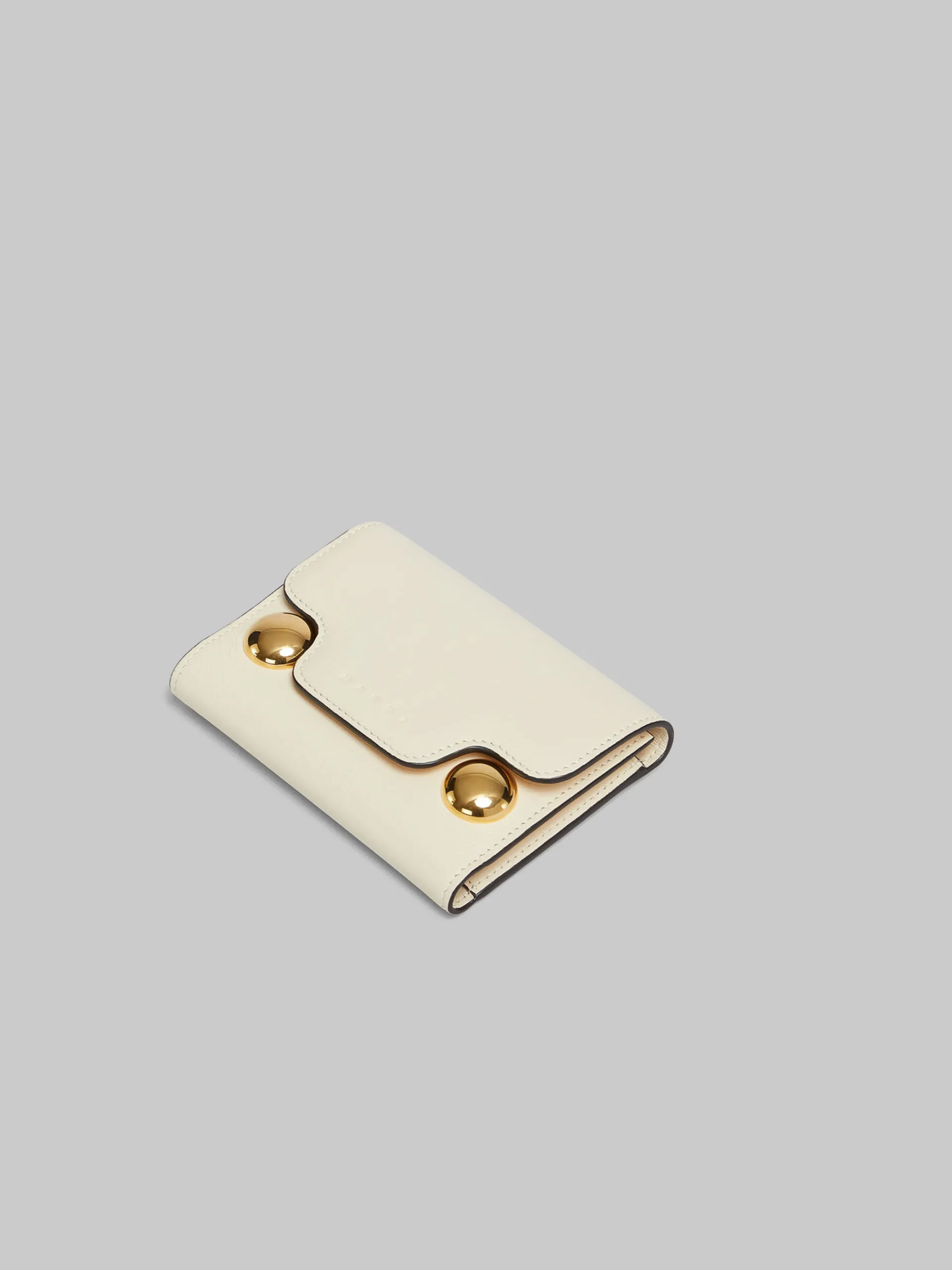 Wallets & Small Leather Goods>Marni Cream Leather Trunkaroo Trifold Wallet SHELL