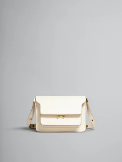 Shoulder Bags>Marni Cream Saffiano Leather Medium Trunk Bag TALC