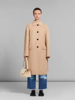 Shoulder Bags>Marni Cream Saffiano Leather Medium Trunk Bag TALC
