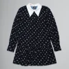 Kids>Marni Crepe Fabric Dress With Stardust Print BLACK