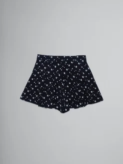 Kids>Marni Crepe Fabric Trouser-skirt With Stardust Print BLACK