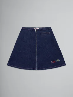 Kids>Marni Dark Blue Skirt DENIM