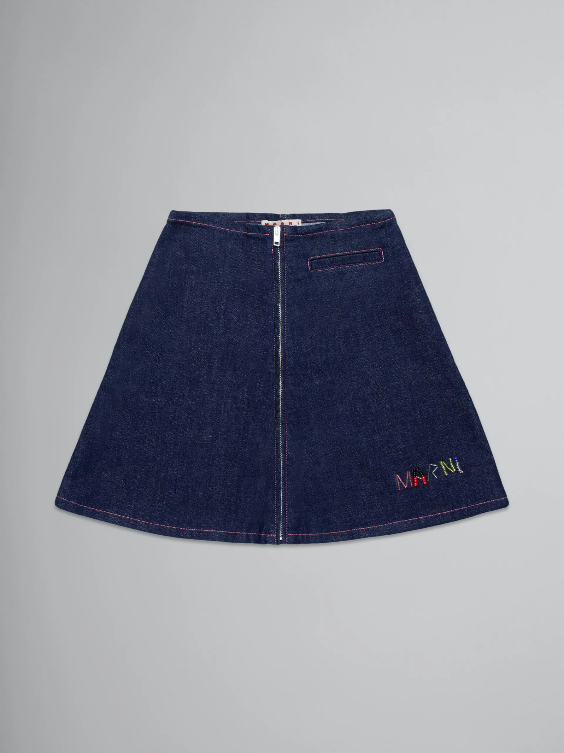 Kids>Marni Dark Blue Skirt DENIM