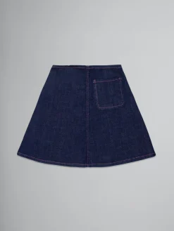Kids>Marni Dark Blue Skirt DENIM