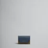 Wallets & Small Leather Goods>Marni Deep Blue Cream And Green Saffiano Leather Tri-fold Wallet NIGHT BLUE/TALC/DUSTY OLIVE
