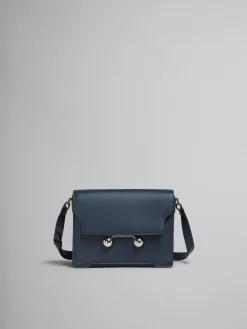 Trunkaroo Bag | Crossbody Bags>Marni Deep Blue Leather Trunkaroo Medium Shoulder Bag NIGHTBLUE