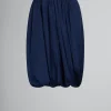 Skirts>Marni Deep Blue Organic Poplin Balloon Midi Skirt BLUBLACK