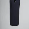 Dresses>Marni Deep Blue Tropical Wool V-neck Dress BLUBLACK
