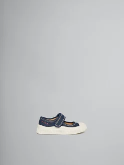 Kids>Marni Denim Mary-Jane Sneaker DENIM/RED