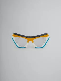 Sunglasses | Sunglasses>Marni Devil's Pool Striped Sunglasses MULTICOLORSTRIPESYELLOW