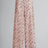 Pants>Marni Dusty Pink Silk Palazzo Trousers With Crayon Leopard Print ANTIQUEROSE