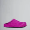 Fussbett Sabot>Marni Long-hair Calfskin Fussbett Sabot FUCHSIA