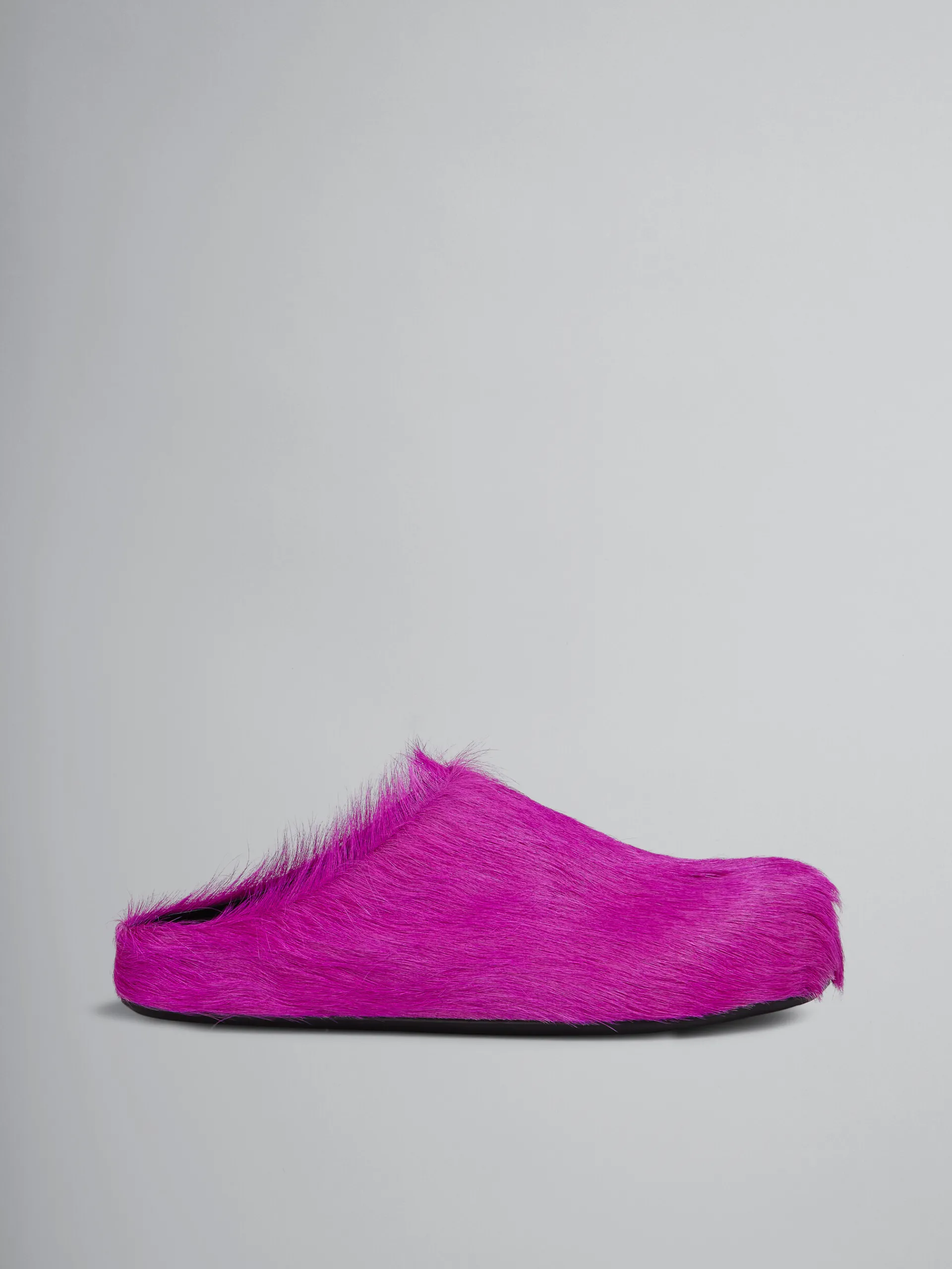 Fussbett Sabot>Marni Long-hair Calfskin Fussbett Sabot FUCHSIA
