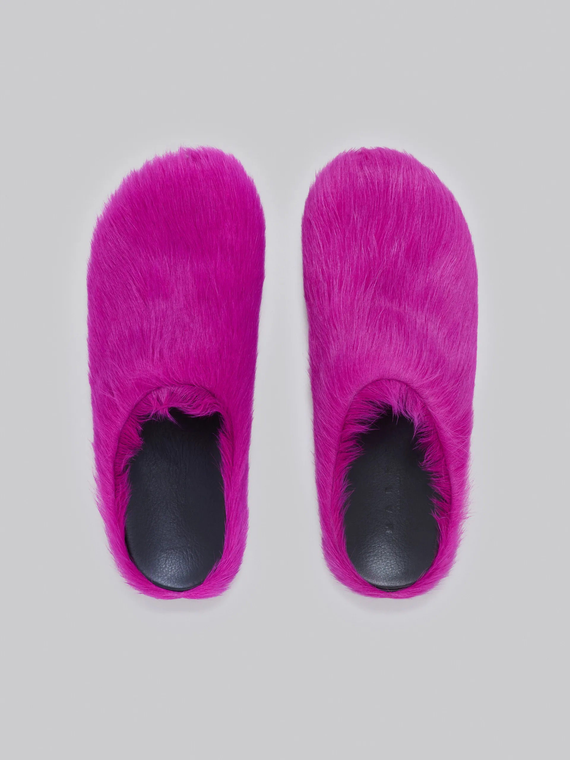 Flats | Fussbett>Marni Long-hair Calfskin Fussbett Sabot FUCHSIA