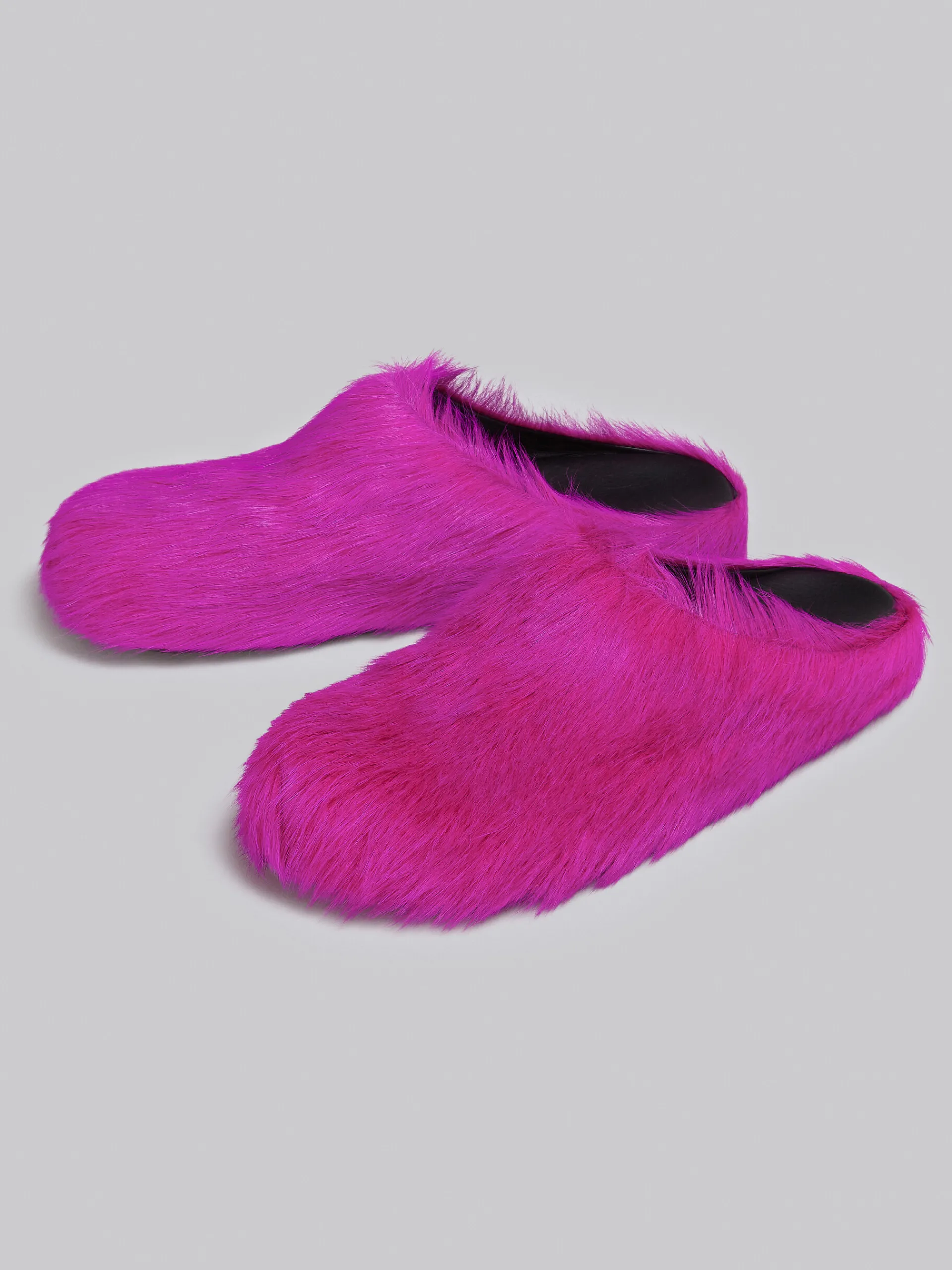 Flats | Fussbett>Marni Long-hair Calfskin Fussbett Sabot FUCHSIA