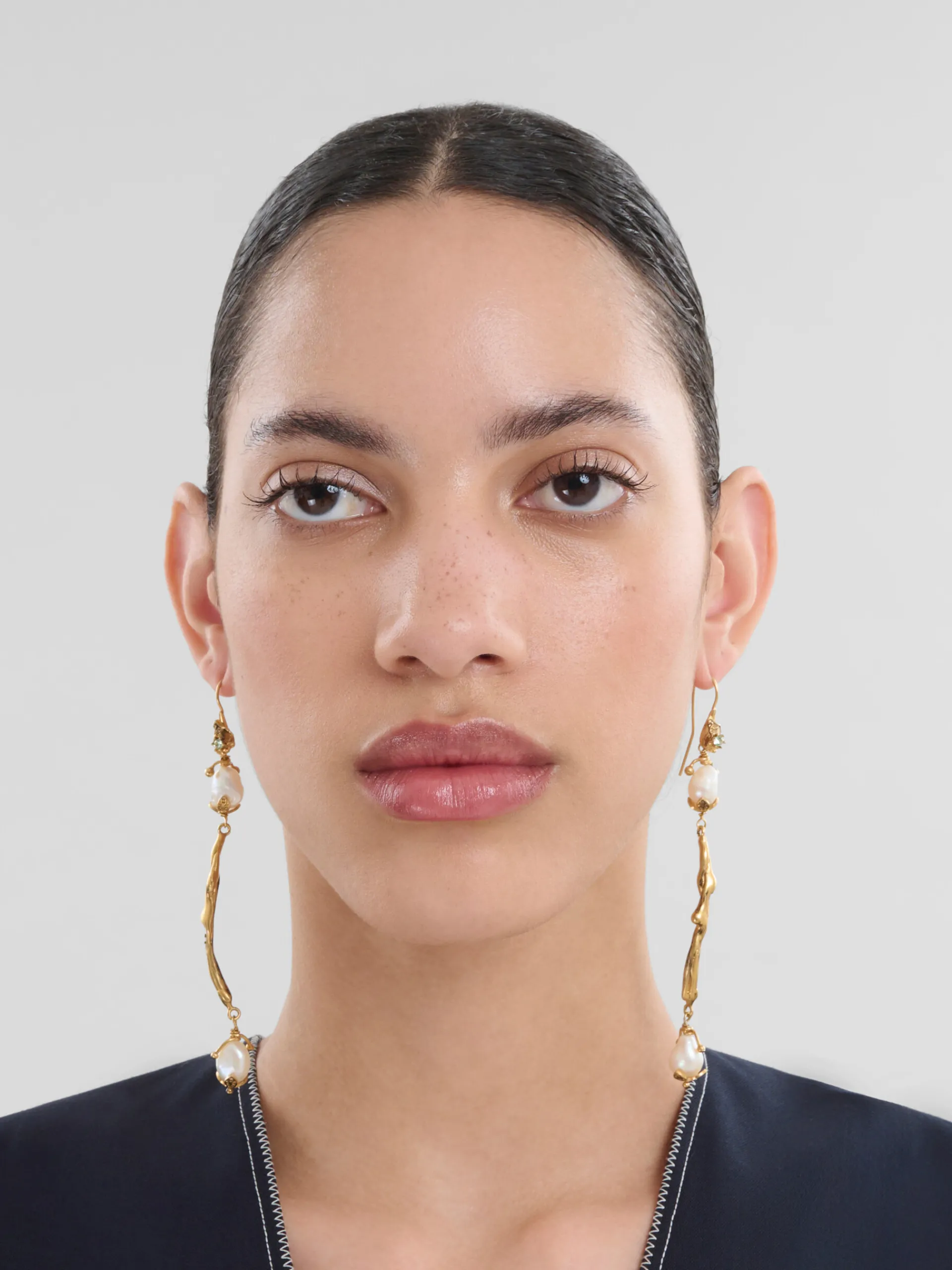 Earrings>Marni Gold Dangle Earrings With River s PEARL