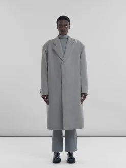 Coats & Jackets>Marni Gray Wool Oversized Coat ANTIQUE SILVER