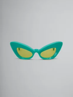 Sunglasses | Sunglasses>Marni Green Caelicola Sunglasses Teal