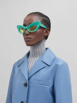 Sunglasses | Sunglasses>Marni Green Caelicola Sunglasses Teal