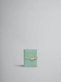 Wallets & Small Leather Goods>Marni Green Leather Bifold Prisma Wallet PALEMINT