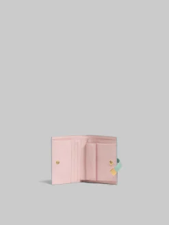 Wallets & Small Leather Goods>Marni Green Leather Bifold Prisma Wallet PALEMINT