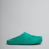 Fussbett Sabot>Marni Green Long-hair Calfskin Fussbett Sabot SEAGREEN