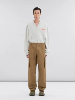 Matching Sets | Pants>Marni Green Organic Gabardine Cargo Pants OLIVE