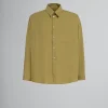 Matching Sets | Tops & T-Shirts>Marni Green Tropical Wool Long-sleeved Shirt LIME