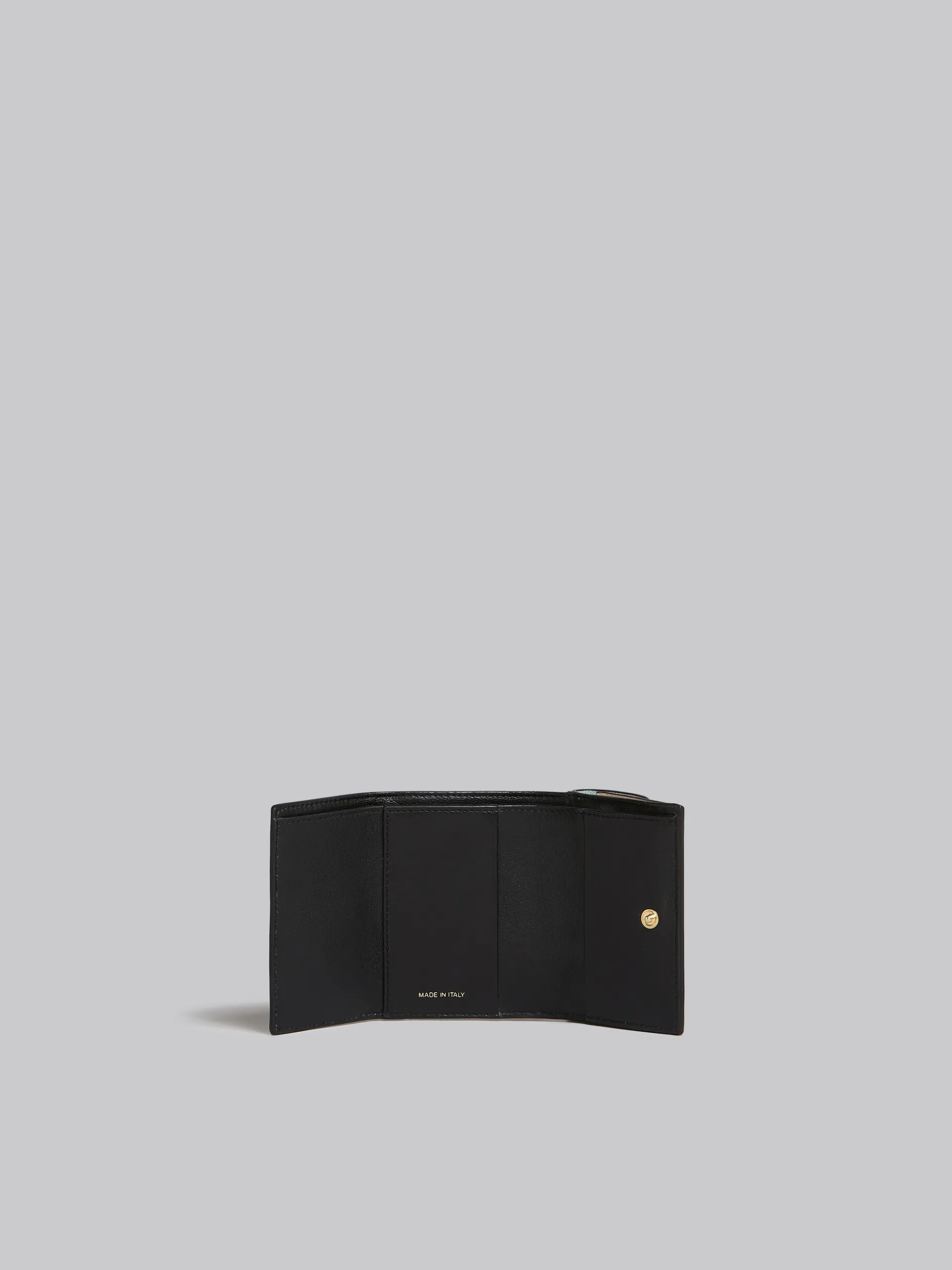 Wallets & Small Leather Goods>Marni Green, White And Brown Saffiano Leather Tri-fold Wallet TEAGREEN/LIMESTONE/LIGHTCAMEL