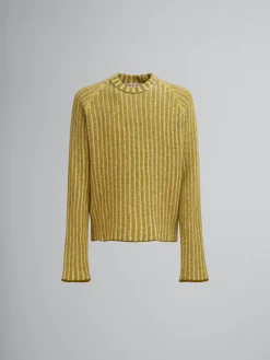 Knitwear>Marni Green Wool-cashmere Jumper With Dégradé Stripes CITRONELLLE