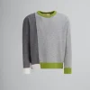Knitwear>Marni Grey Cashmere Colour-block Jumper MERCURY