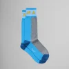 Socks>Marni Grey Colour-block Cotton Socks SODIUM