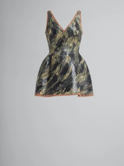 Dresses>Marni Grey Hand-painted Duchesse Corset Dress POMPEII