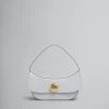 Shoulder Bags>Marni Grey Leather Butterfly Medium Hobo Bag SODIUM