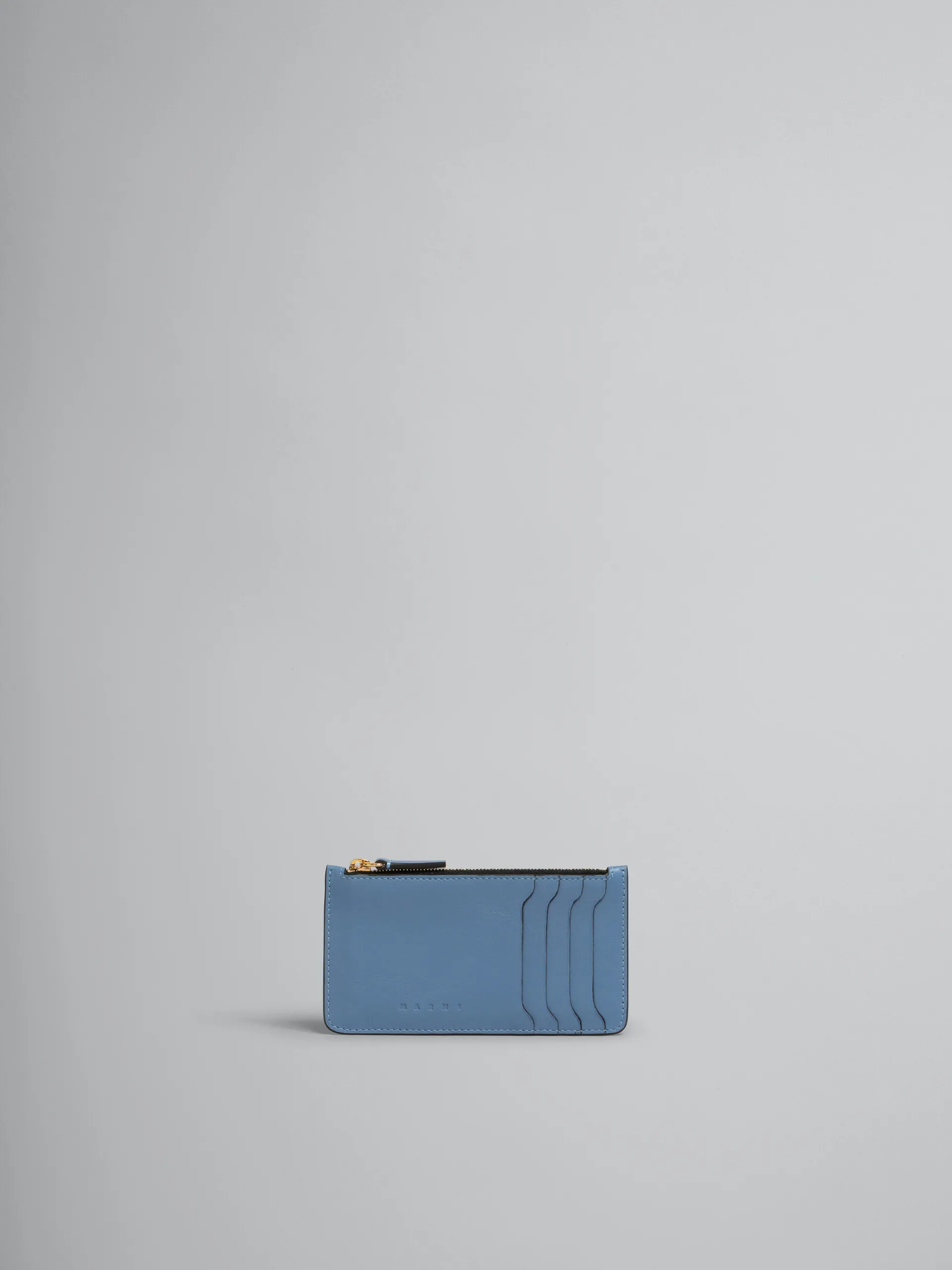 Wallets & Small Leather Goods>Marni Grey Leather Card Case OPAL