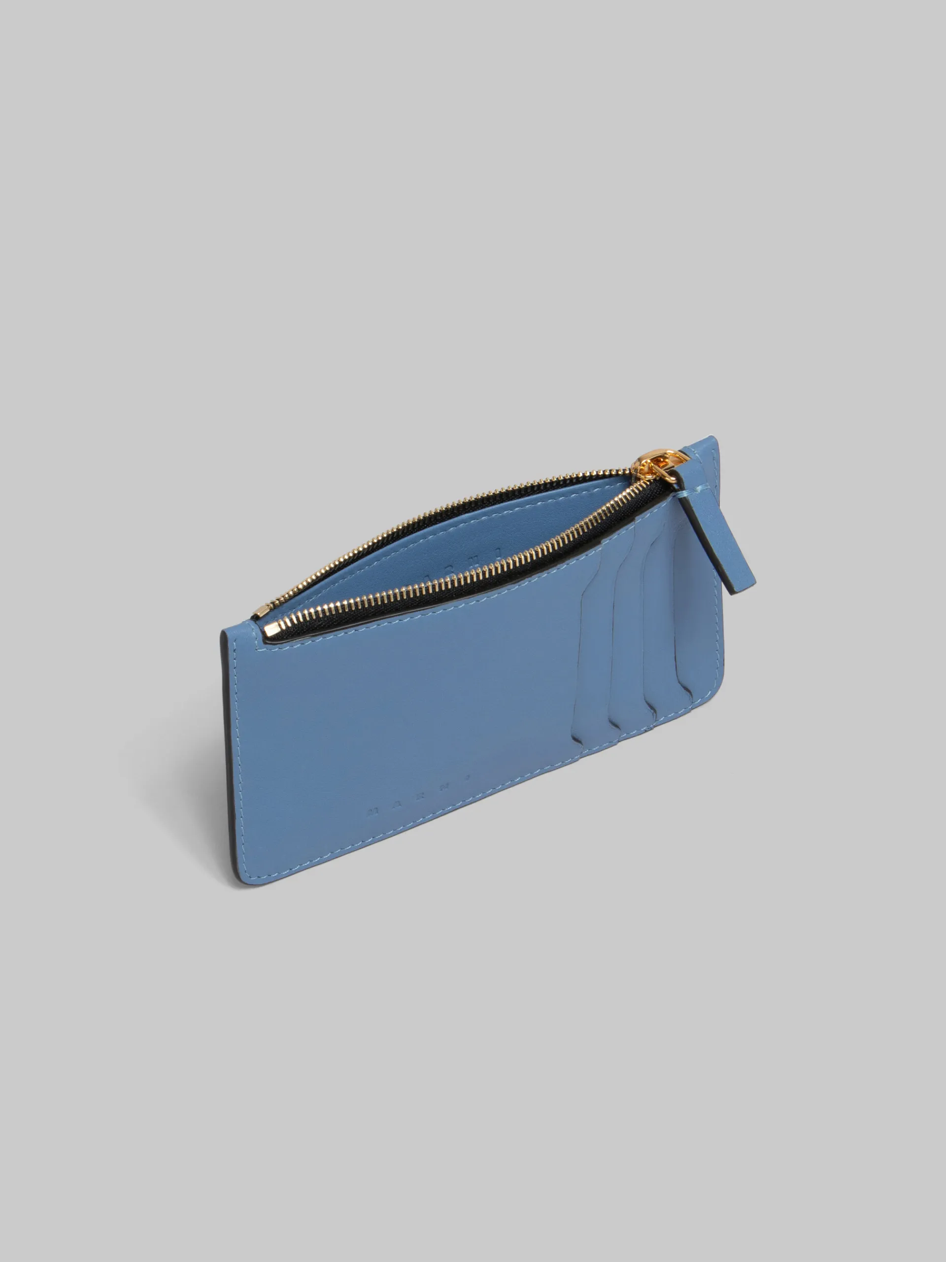 Wallets & Small Leather Goods>Marni Grey Leather Card Case OPAL