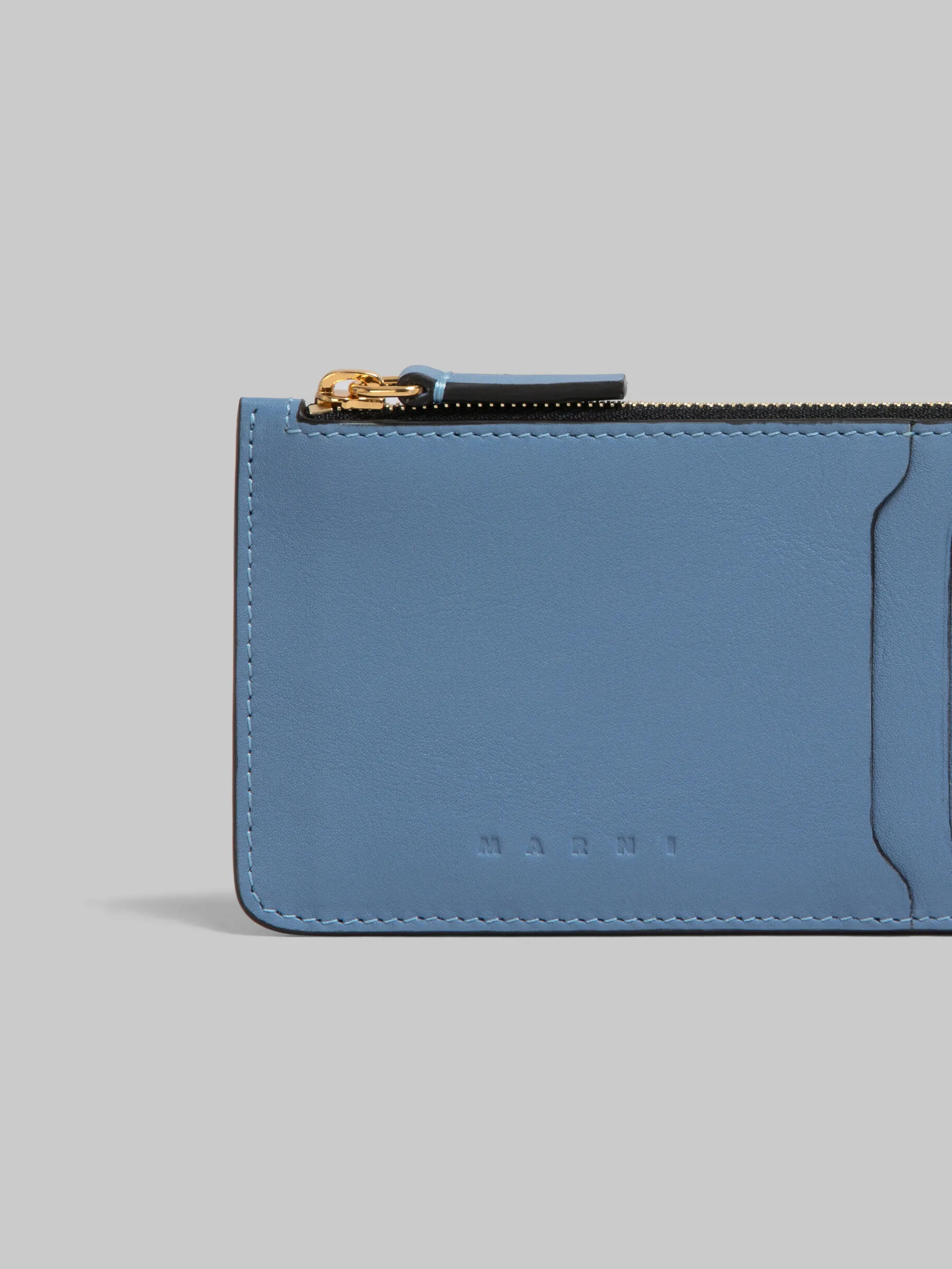Wallets & Small Leather Goods>Marni Grey Leather Card Case OPAL