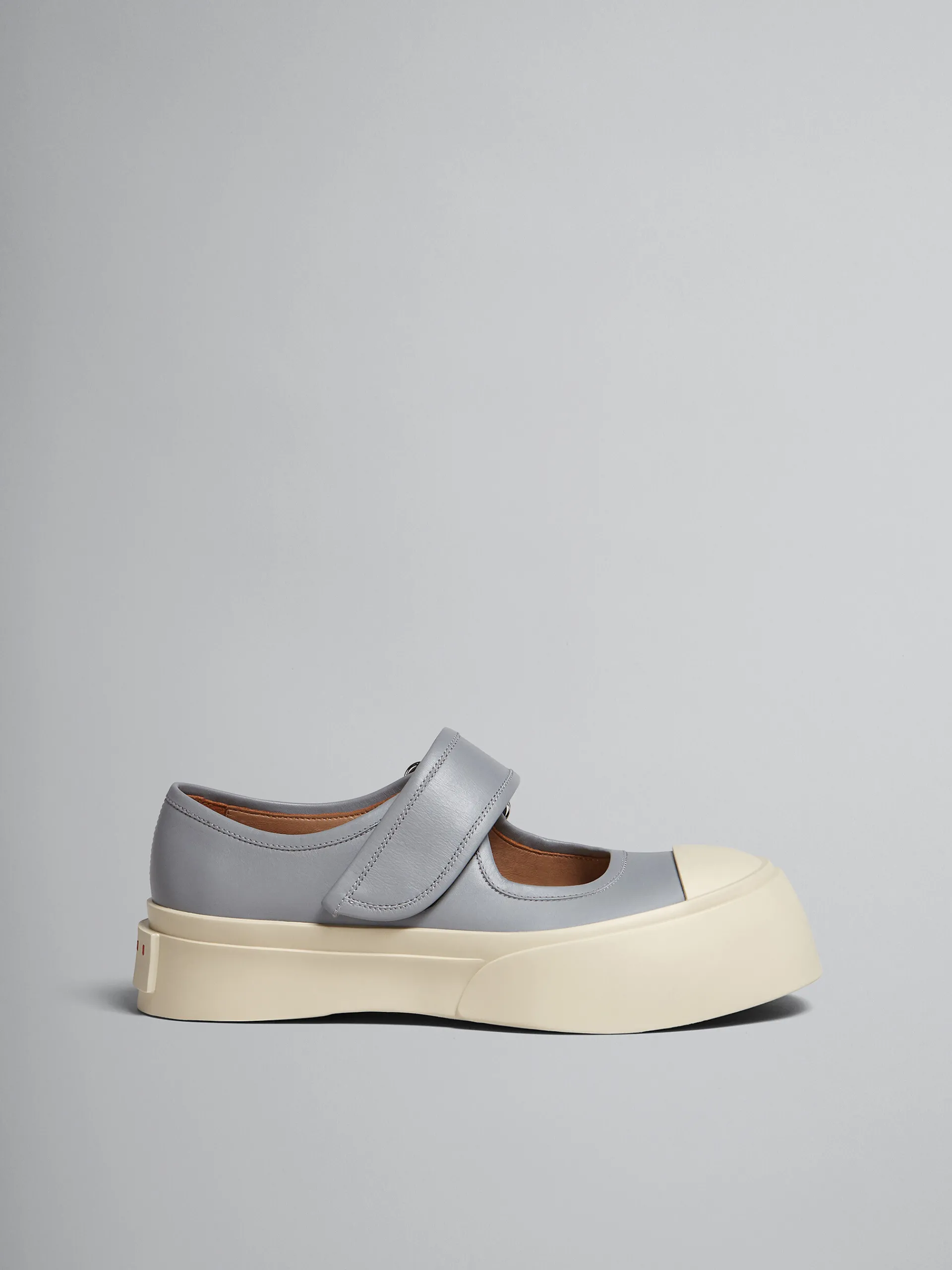 Sneakers | Pablo>Marni Grey Leather Mary Jane Sneaker DOLPHIN