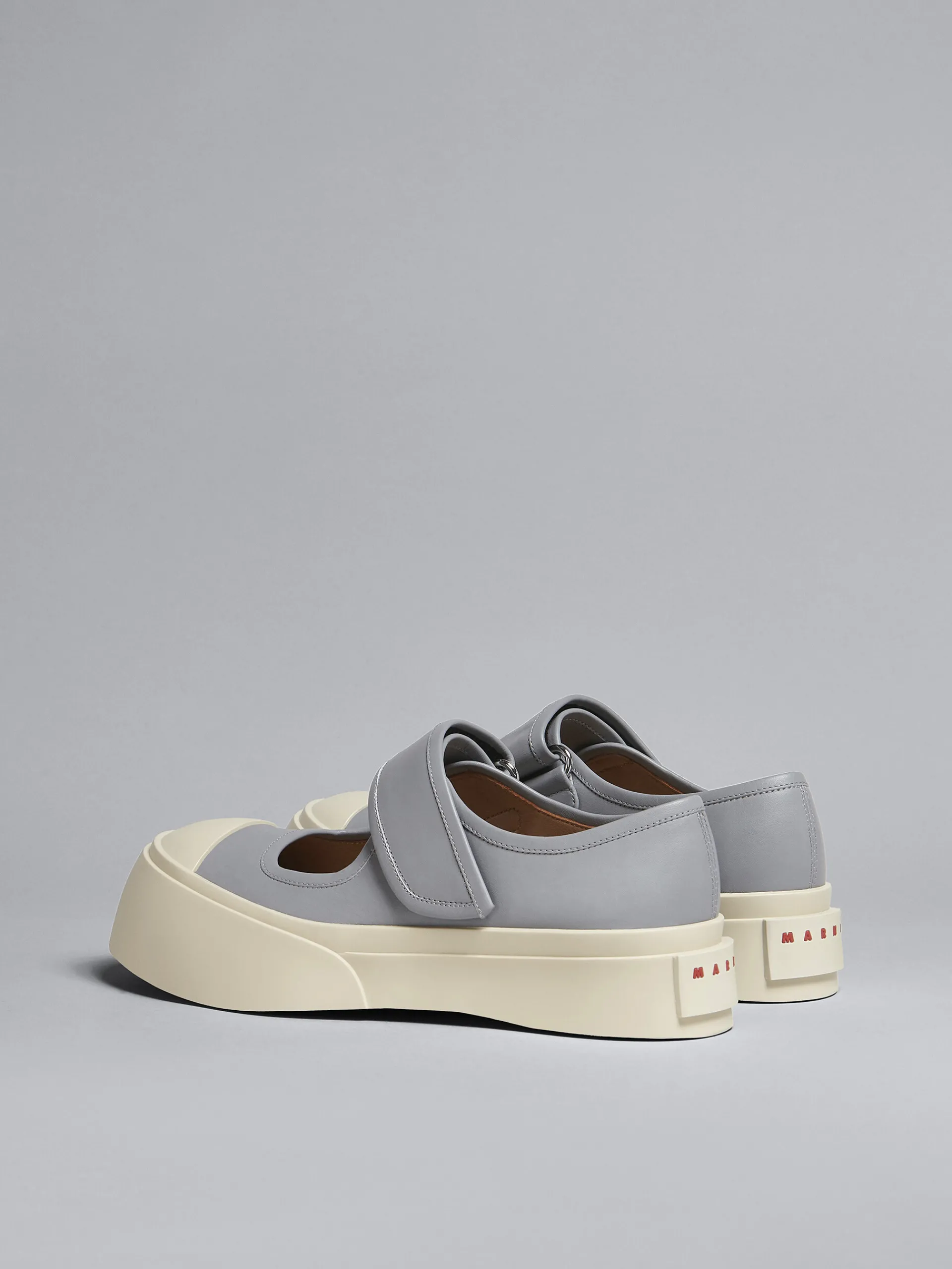 Sneakers | Pablo>Marni Grey Leather Mary Jane Sneaker DOLPHIN
