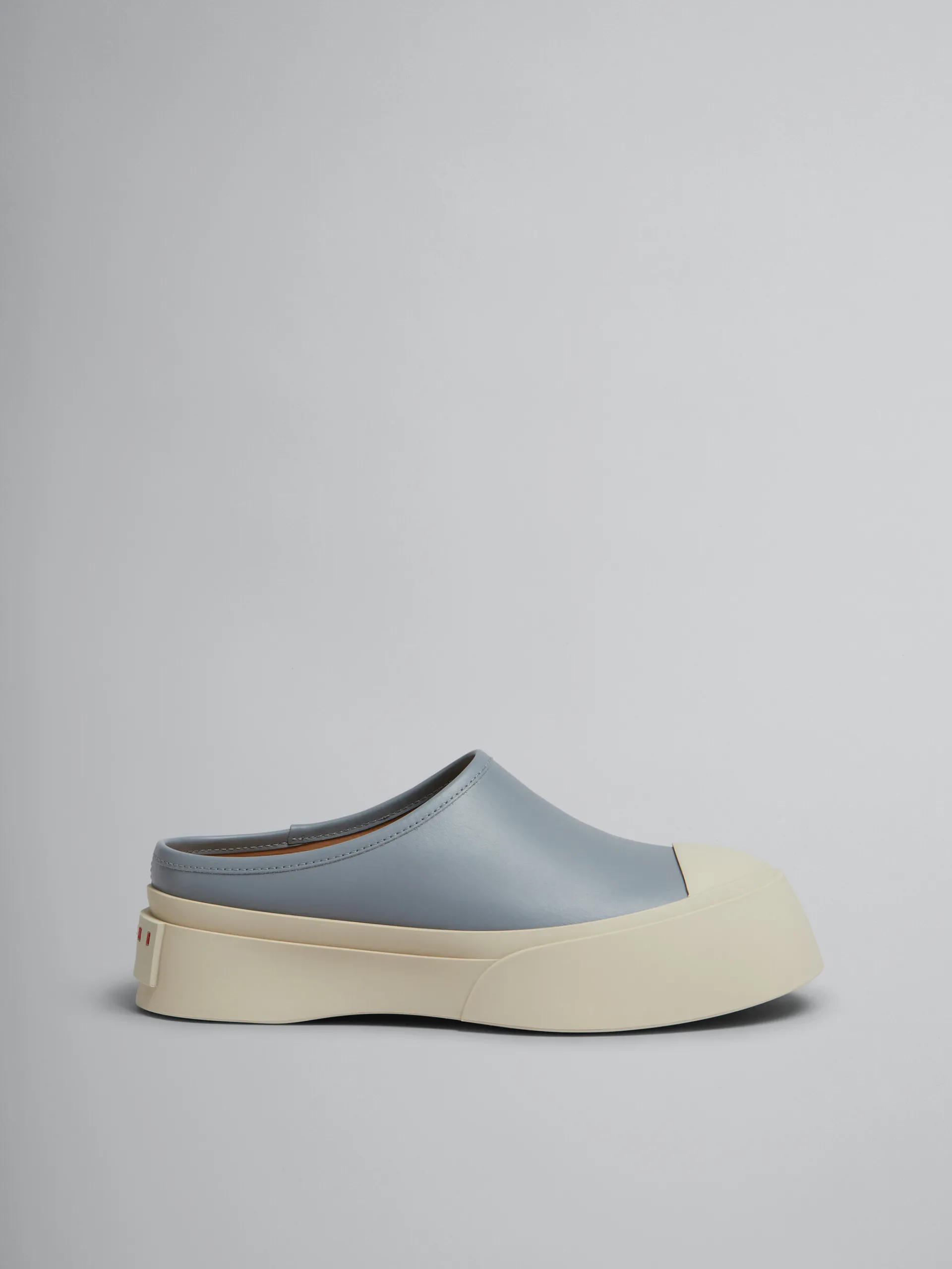 Sneakers | Pablo>Marni Grey Leather Pablo Sabot DOLPHIN